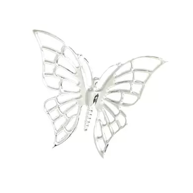Филигрань Бабочка цв.Серебро 60х50мм
